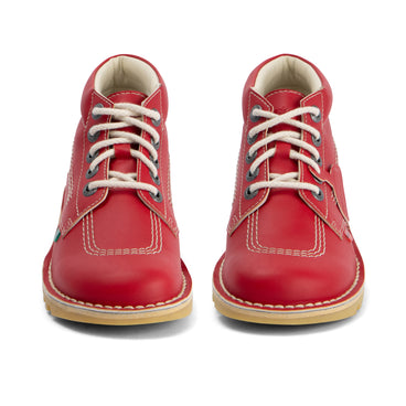 Front view of Adult Unisex Kick Hi Leather Alternative Red