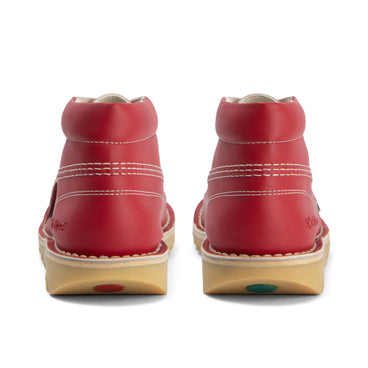 Back view of Adult Unisex Kick Hi Leather Alternative Red