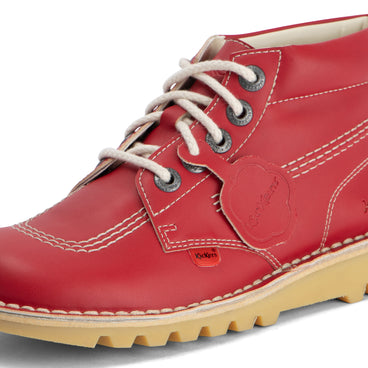 Detail view (close-up) of Adult Unisex Kick Hi Leather Alternative Red