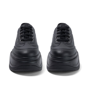 Front view of Adult Unisex Kade Lo Leather Alternative Black