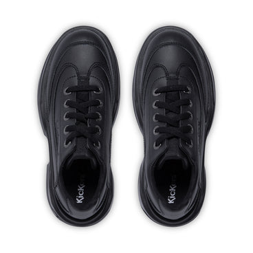 Detail view (Top view mapped) of Adult Unisex Kade Lo Leather Alternative Black