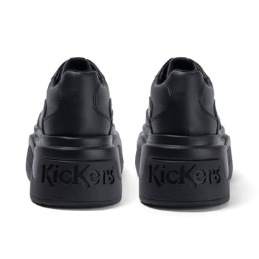 Back view of Adult Unisex Kade Lo Leather Alternative Black