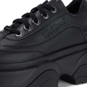 Detail view (close-up) of Adult Unisex Kade Lo Leather Alternative Black