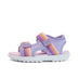 Left side view of Junior Girls Kickster Sandal Purple