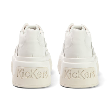 Back view of Adult Unisex Kade Lo Leather White