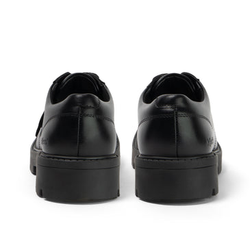 Back view of Adult Womens Kori Lace High shine Leather Black