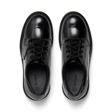 Detail view (Top view mapped) of Adult Womens Kori Lace Patent Leather Black