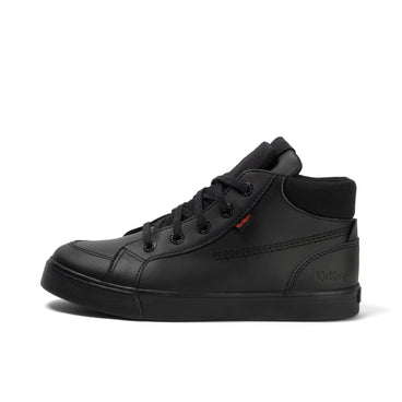 Left side view of Youth Mens Tovni Hi Double Tongue Leather Black