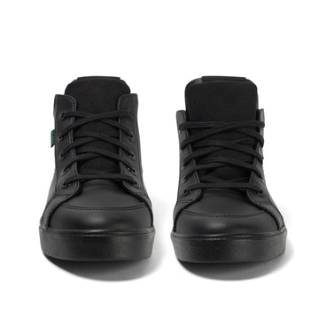 Front view of Youth Mens Tovni Hi Double Tongue Leather Black