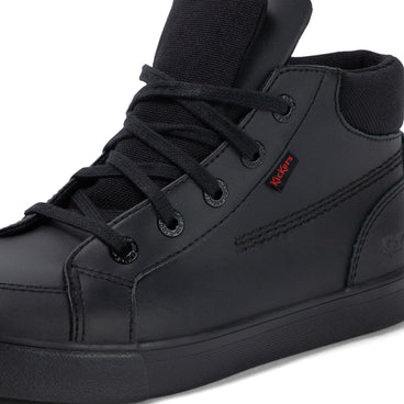 Detail view (close-up) of Youth Mens Tovni Hi Double Tongue Leather Black