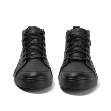 Front view of Adult Mens Tovni Hi Mix Leather Black