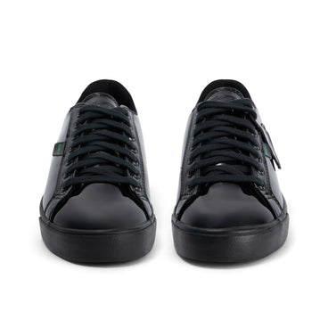 Front view of Youth Womens Tovni Lacer Leather Alternative Patent Leather Black