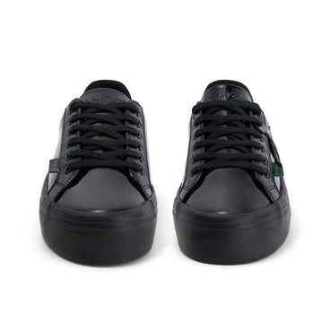 Front view of Adult Womens Tovni stack Leather Alternative Patent Leather Black