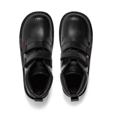 Detail view (Top view mapped) of Junior Boys Kick Hi Roll Leather Black