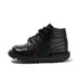 Left side view of Infant Boys Kick Hi Padded Leather Black