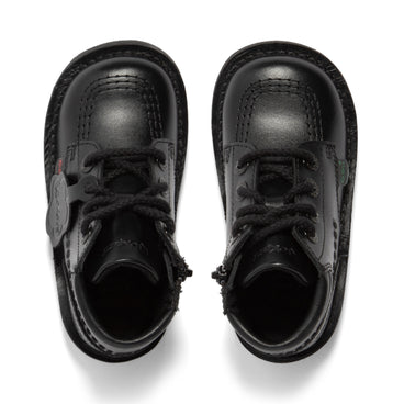 Detail view (Top view mapped) of Infant Boys Kick Hi Padded Leather Black
