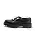 Left side view of Youth Womens Kori MJ Cross High shine leather Black