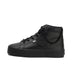Left side view of Youth Womens Tovni Hi Stack Chain Leather Black