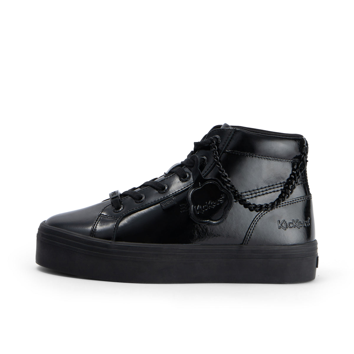 Tovni Hi Stack Chain Patent Leather