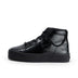 Left side view of Youth Womens Tovni Hi Stack Chain Patent Leather Black