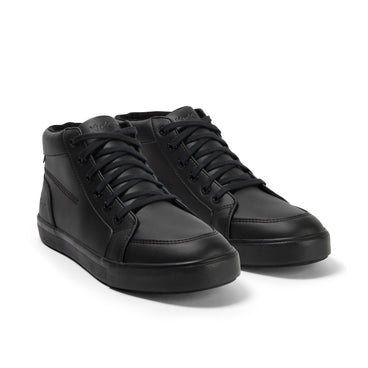 Front ¾ right of Adult Unisex Tovni Hi Leather Alternative Black