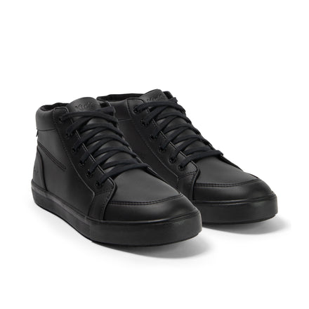 Front ¾ right of Adult Unisex Tovni Hi Leather Alternative Black