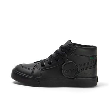 Left side view of Junior Unisex Tovni Hi Leather Alternative Black