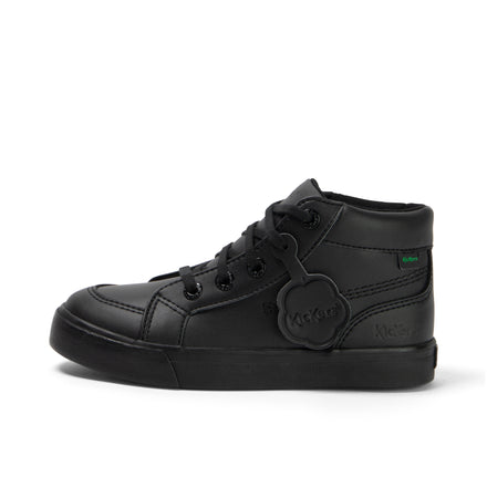 Left side view of Junior Unisex Tovni Hi Leather Alternative Black
