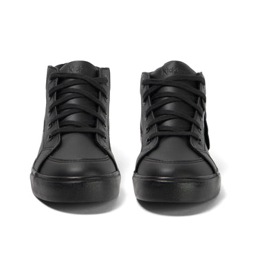 Front view of Junior Unisex Tovni Hi Leather Alternative Black