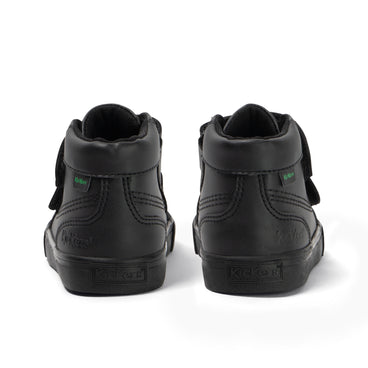 Back view of Infant Unisex Tovni Hi Vel Leather Alternative Black