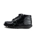 Left side view of Adult Womens Kick Hi Leather Alternative Patent Leather Black