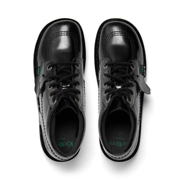 Detail view (Top view mapped) of Adult Womens Kick Hi Leather Alternative Patent Leather Black