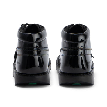 Back view of Adult Womens Kick Hi Leather Alternative Patent Leather Black