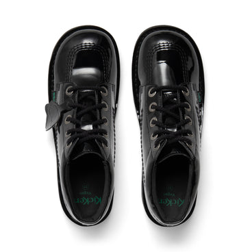 Detail view (Top view mapped) of Youth Womens Kick Hi Leather Alternative Patent Leather Black