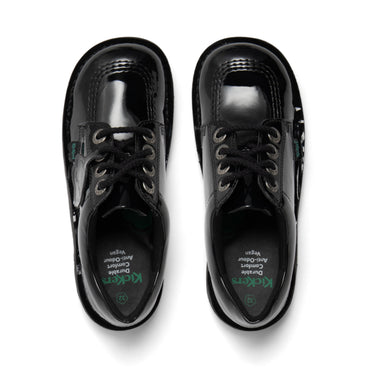 Detail view (Top view mapped) of Junior Girls Kick Lo Leather Alternative Patent Leather Black