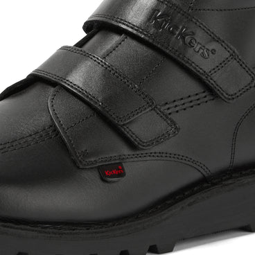 Detail view (close-up) of Adult Unisex Kick HI Vel Leather Black