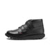 Left side view of Youth Unisex Kick Hi Vel Leather Black