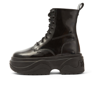 Left side view of Adult Unisex Kade Boot Patent leather Black