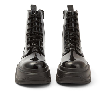 Front view of Adult Unisex Kade Boot Patent leather Black