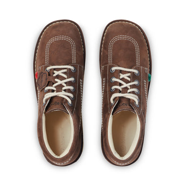 Detail view (Top view mapped) of Adult Unisex Kick Hi Suede Brown