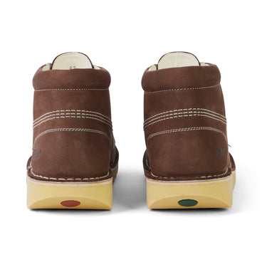 Back view of Adult Unisex Kick Hi Suede Brown