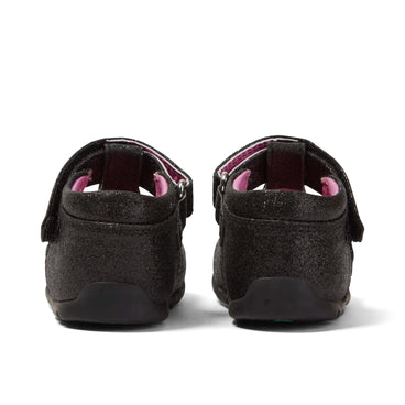 Back view of Baby Kick T Glitter Textile Black