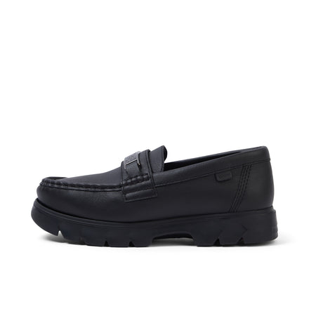 Left side view of Adult Unisex Lennon Loafer Leather Black