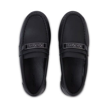 Detail view (Top view mapped) of Adult Unisex Lennon Loafer Leather Black