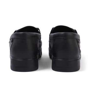 Back view of Adult Unisex Lennon Loafer Leather Black