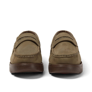 Front view of Adult Unisex Lennon Loafer Leather Dark Green