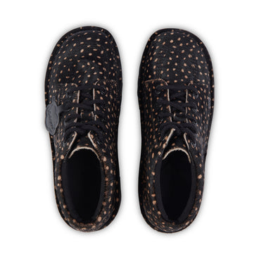 Detail view (Top view mapped) of Adult Unisex Kick Hi Stack Spot Leather Black