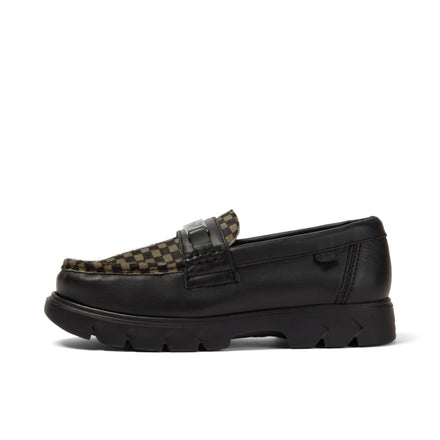 Left side view of Adult Unisex Lennon Loafer Leather Black