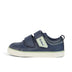 Left side view of Infant Boys Tovni Twin ZigZag Trainers Leather Navy