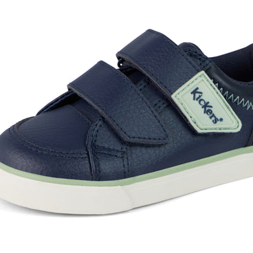 Detail view (close-up) of Infant Boys Tovni Twin ZigZag Trainers Leather Navy